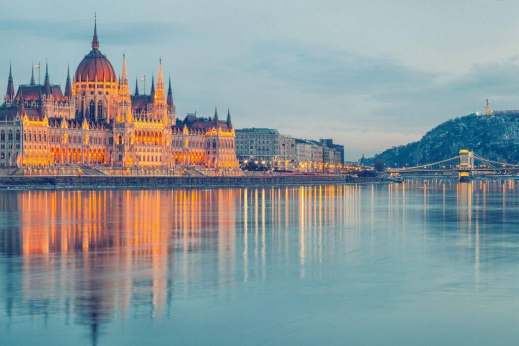 Budapest cityscape along the Danube, Hungary